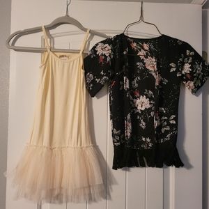 Girls 5T ruffel dress and jacket with fringe